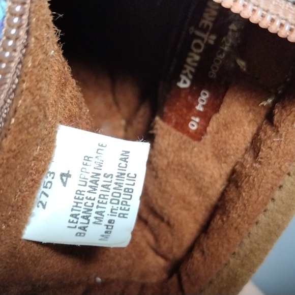 MINNETONKA GIRL 4 BROWN SUEDE BOOTIES PINK BLUE AZTEC SWEATER ZIP ENTRY - Picture 7 of 8